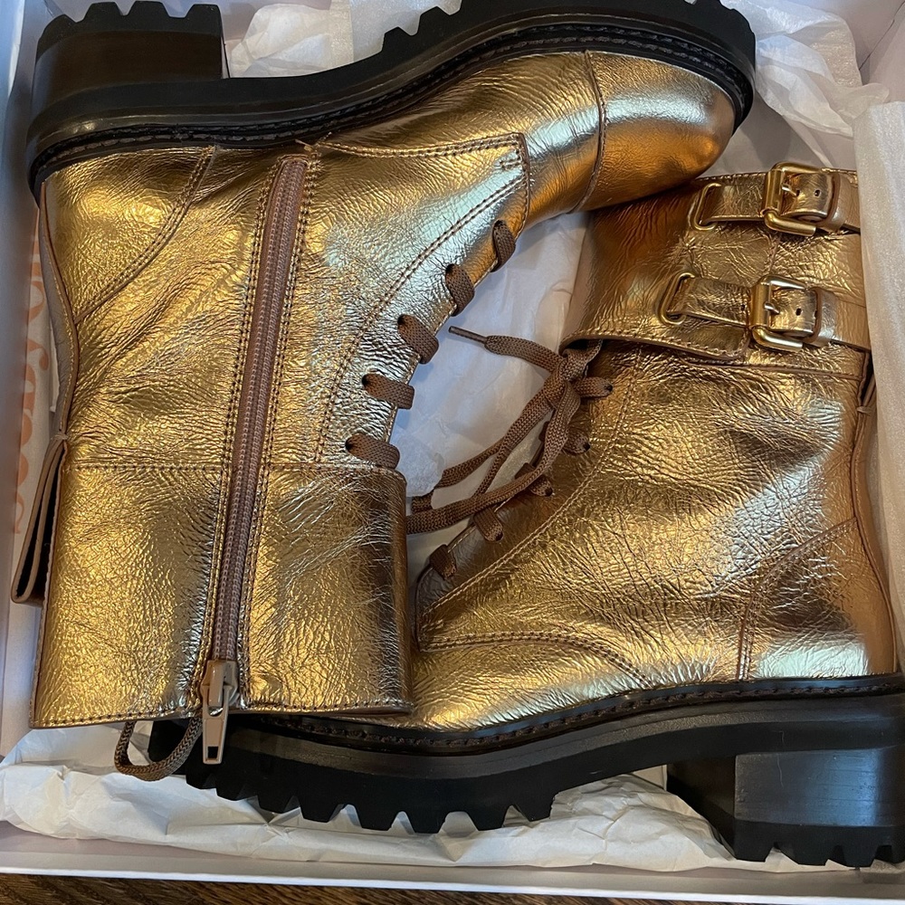 Chloe gold Mallory boot 37